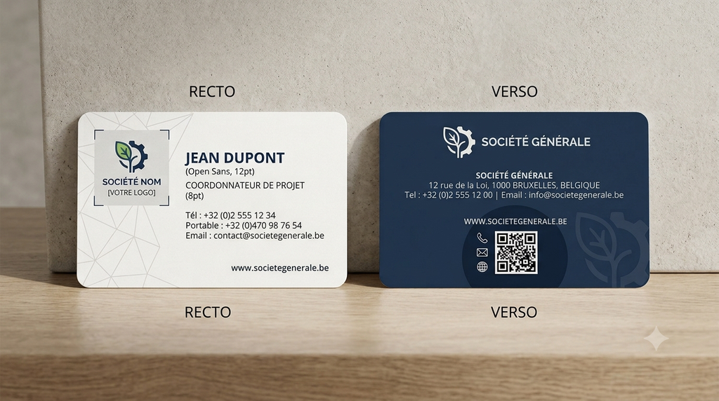 Cartes de visite standard