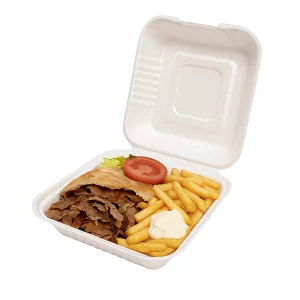 Boîte kebab bagasse 210x200x78 (Non imprimée)